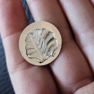 VTG Silver Leaf Design Brooch